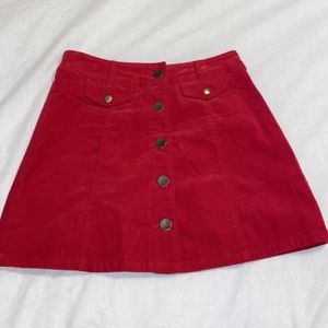 Forever 21 Red Corduroy Skirt❤️